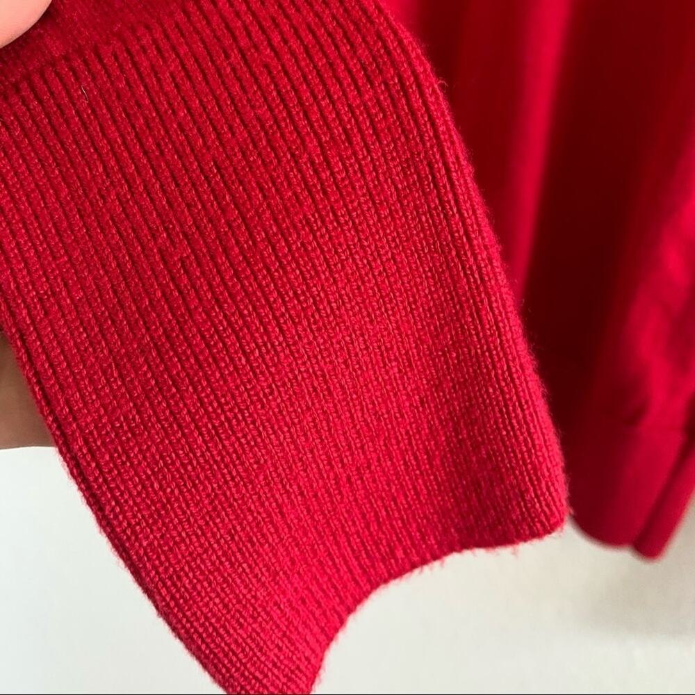 TOPSHOP Red Half Ruffle Sweater Top US 2 - Picture 6 of 9